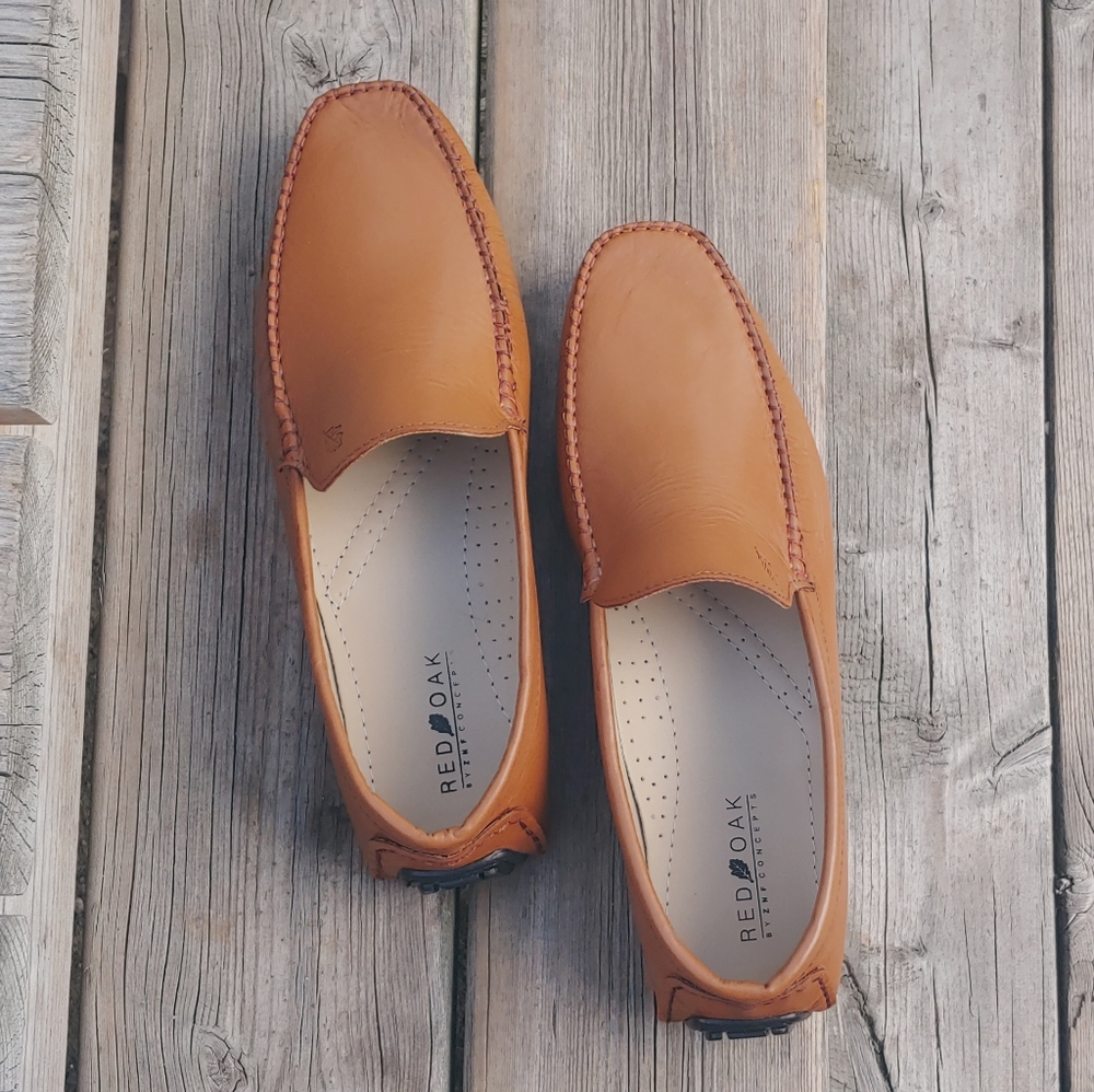 Smooth Grain Light Tan Driving Shoes